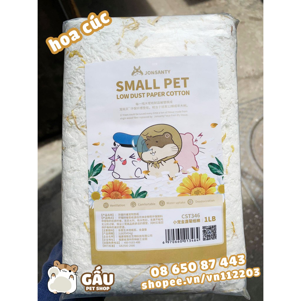 Giấy lót chuồng Small Pet Cotton Jonsanty 1LB