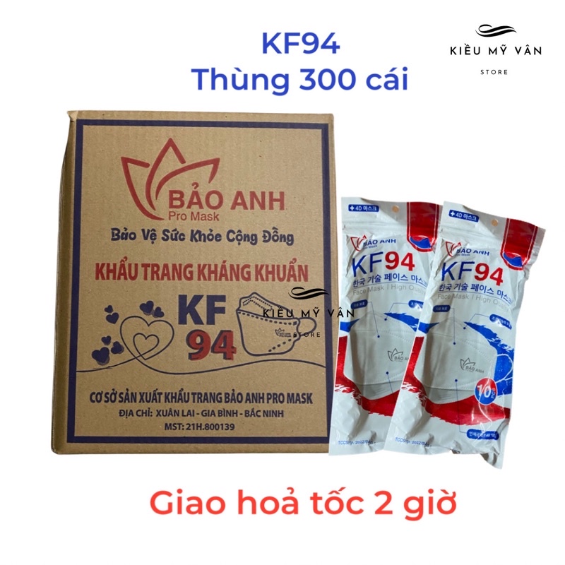 Sỉ thùng 300 cái Khẩu trang 4D KF94 Bảo Anh