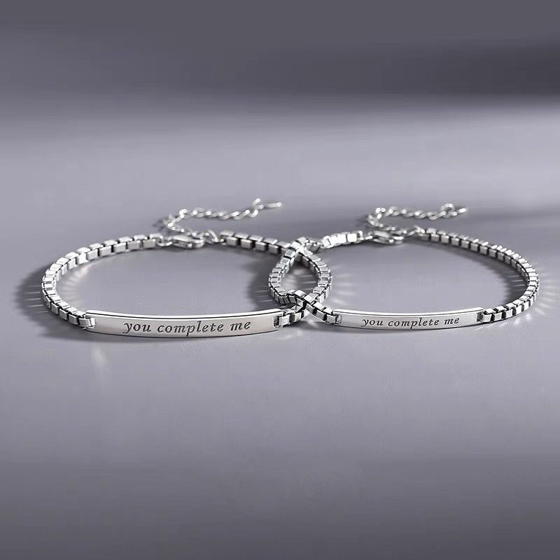 Vòng tay đôi YOU COMPLETE ME kiểu dáng hiện đại cá tính