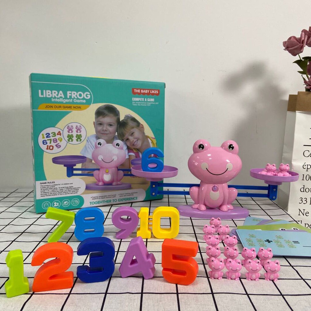 Đồ Chơi Giáo Dục Toán Học Thông Minh Montessori Cho Trẻ, Ếch Cân Bằng Trọng Lượng Hỗ Trợ Học Toán Và Phép Tính