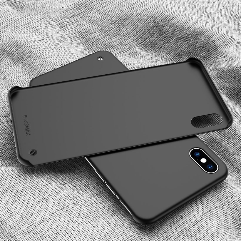 Ốp điện thoại bằng PC cứng mỏng không viền cho iPhone 6 6s 7 8 plus X XR XS MAX 11 PR