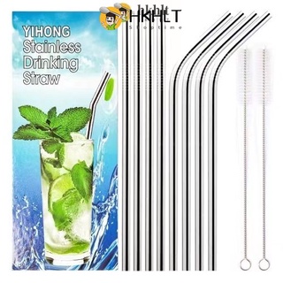 Bộ ống hút thép không gỉ 304 tiện dụng khi đi du lịch kèm phụ kiện