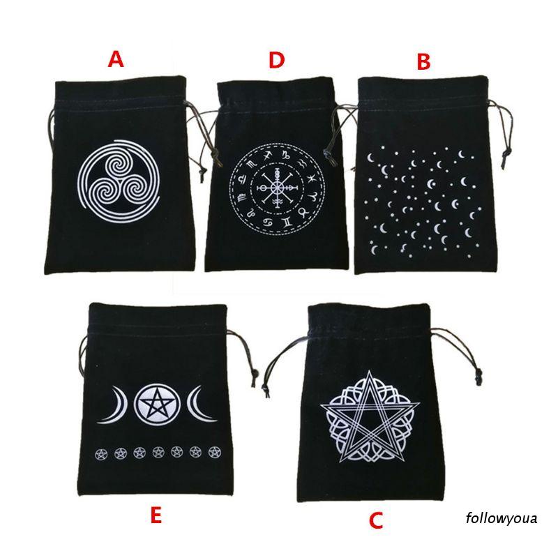 Túi đựng bài tarot bằng nhung hình ngôi sao năm cánh phụ kiện cho phù thủy