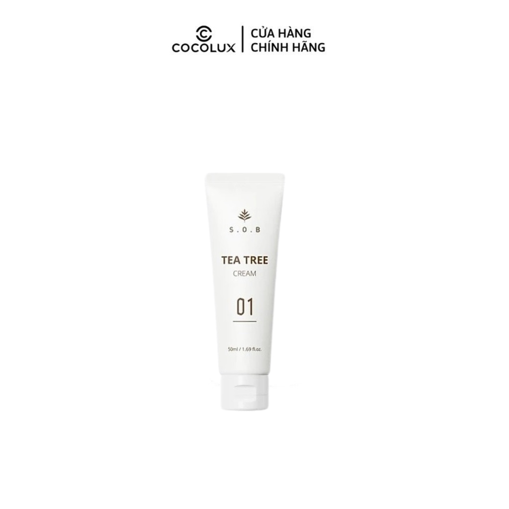 Kem Dưỡng S.O.B Tea Tree Làm Sáng Da Và Giảm Mụn 50ml Cocolux