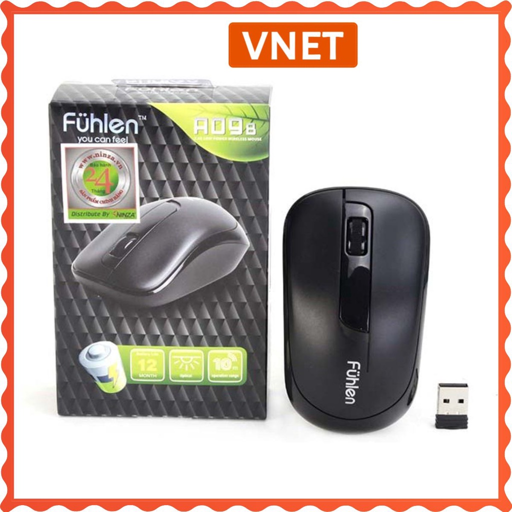 Chuột không dây FuhLen A09B Dareu LM155G Logitech B175 Optical Wireless Đen chính hãng chất lượng cao