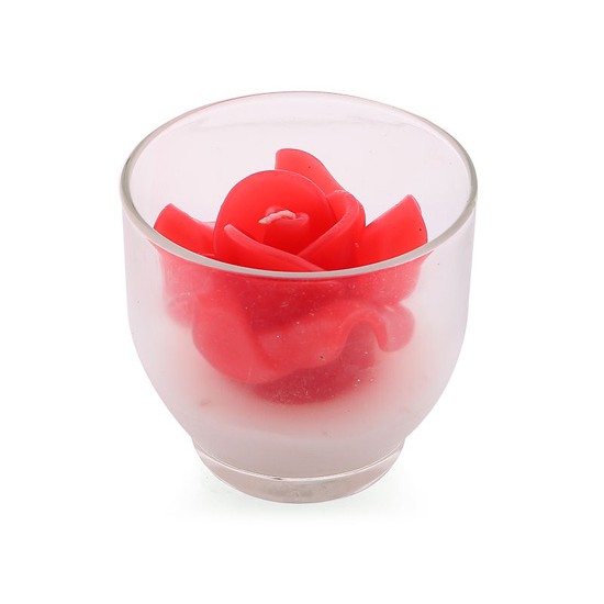 Ly nến hoa hồng Miss Candle FtraMart 7 x 6.5 cm (Đỏ)