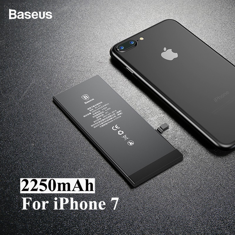 Baseus Original High Capacity 2250mAh Polymer Battery For IPhone7 Battery For Iphone 7 Batteria