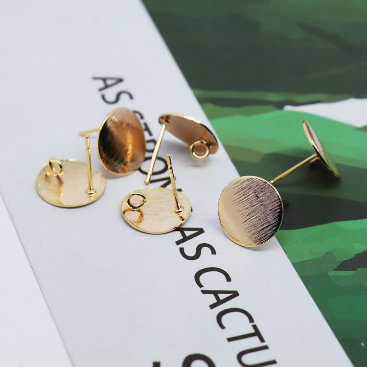 Một Cặp Khuyên Tai Tròn Mạ Vàng 18k Thời Trang Cá Tính