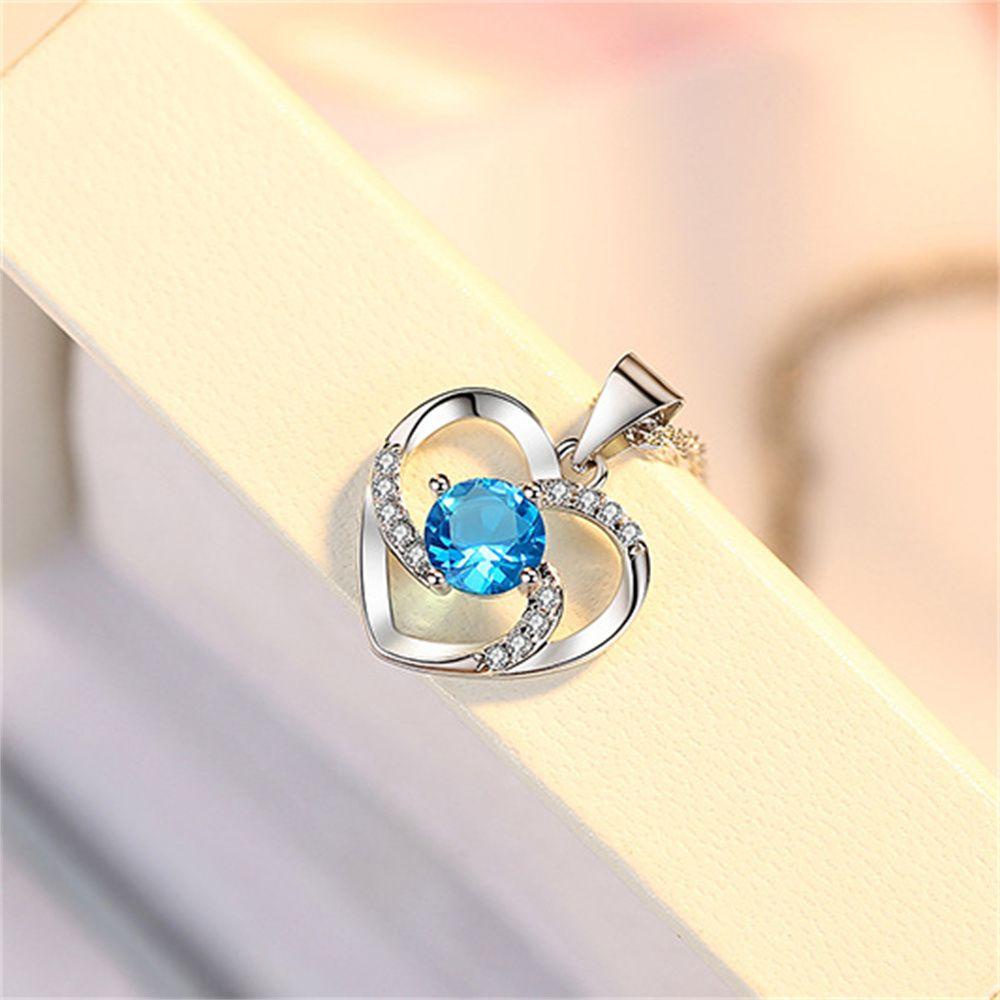 Vòng cổ Mạ Bạc 925 Mặt Hoa Hồng Thời Trang