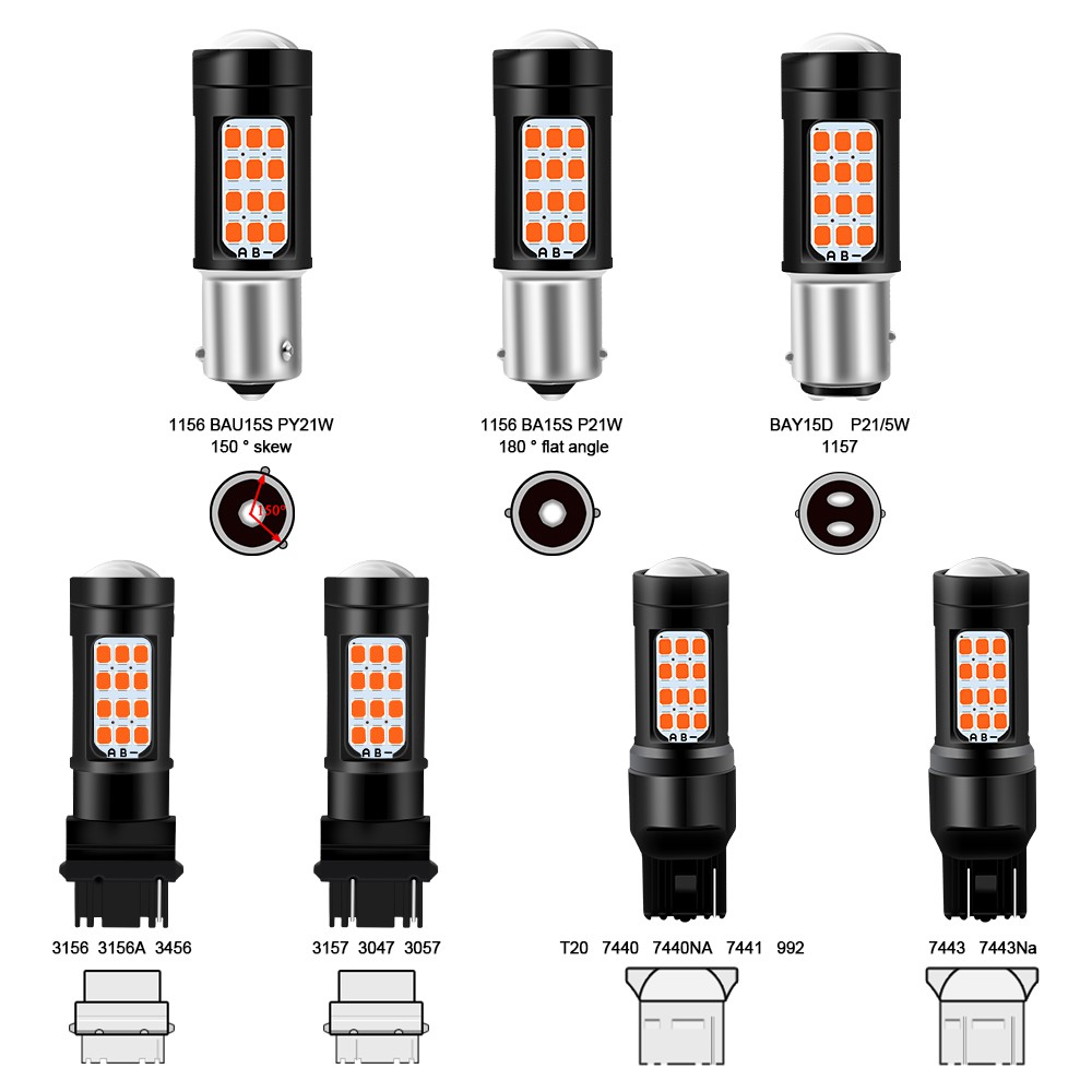 Đèn Phanh 42 Bóng Led 1156 BA15S BAU15S 1157 BAY15D 3156 7440 7443 2835 12-30V Dành Cho Xe Hơi
