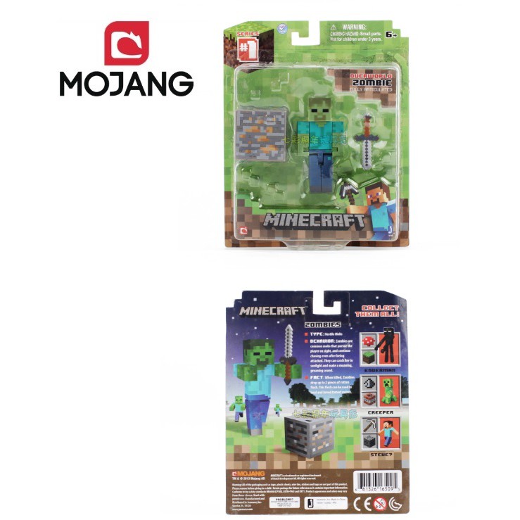 Mô hình coreplay Minecraft - Mô hình Zombie minecraft Chính hãng Mojang