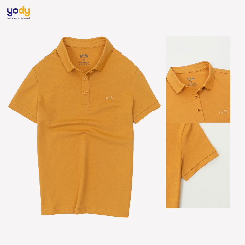Áo polo nữ YODY vải mềm mát, thấm hút nhanh APN5388 (màu mới, size lớn)