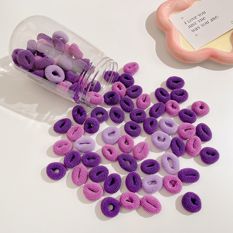 Set 100 Dây Chun Buộc Tóc Nhiều Màu Sắc Dễ Thương Cho Bé Gái