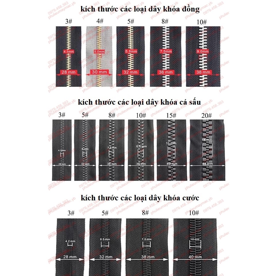 Đầu khoá dây kéo- gói 10 cái