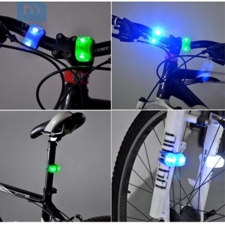 Đèn led tín hiệu phía sau xe đạp chất liệu silicon