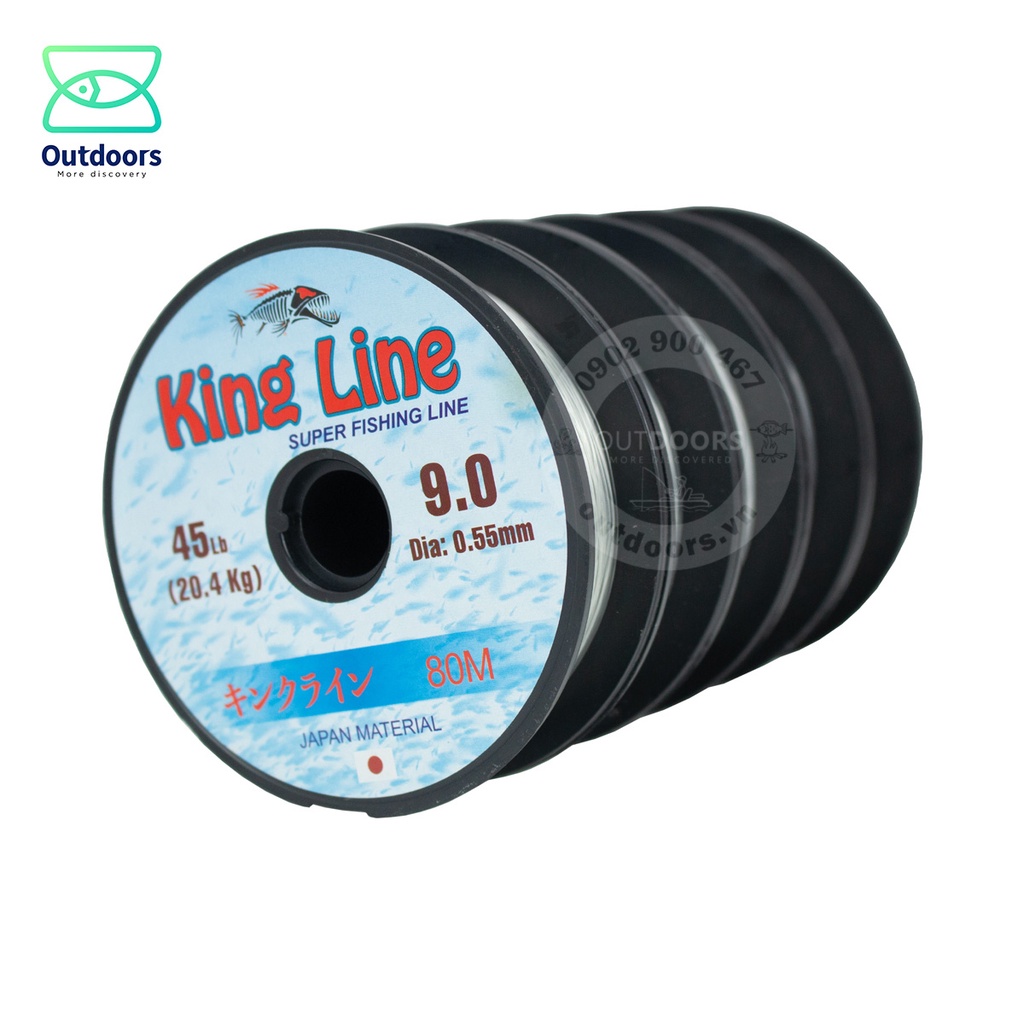 Dây câu cá King Line Super fishing line 100m 2 màu xanh/ trắng