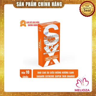 Bao Cao Su [SIÊU MỎNG, HƯƠNG CAM] Sagami Love Me Orange Chính Hãng Nhật Bản BCS092 (hộp 10 cái)