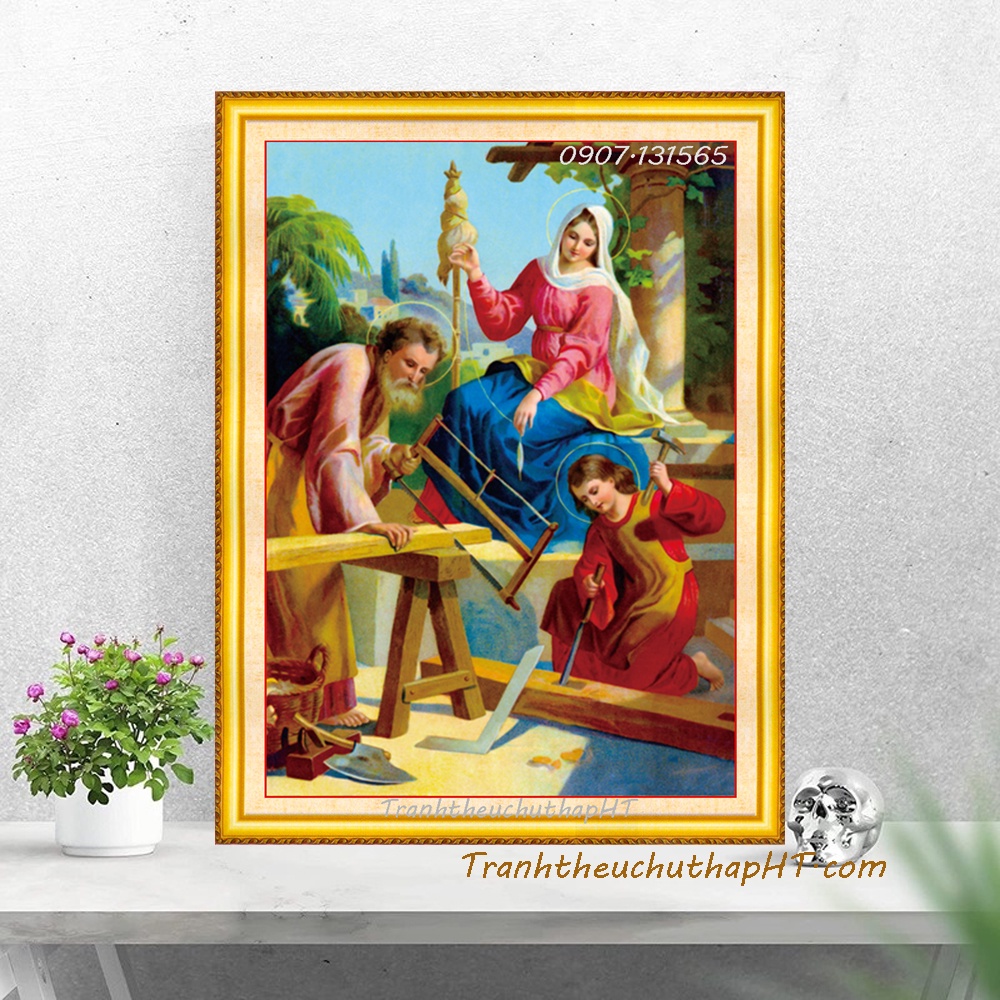 Tranh đính đá Gia đình Chúa VS461: 56*75cm - tự đính