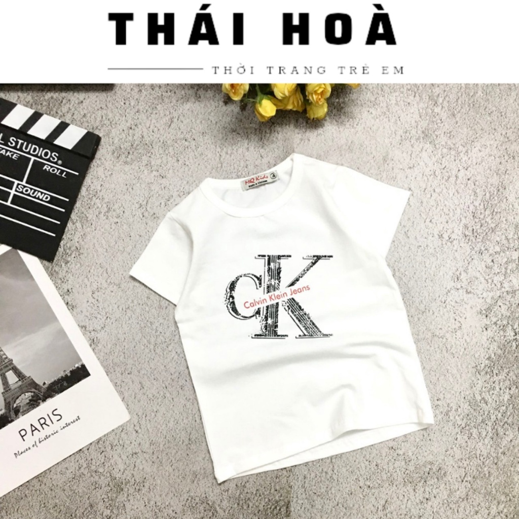 Áo thun cộc tay bé trai, bé gái siêu dễ thương từ 7-20kg chất liệu cotton 4 chiều mềm mịn