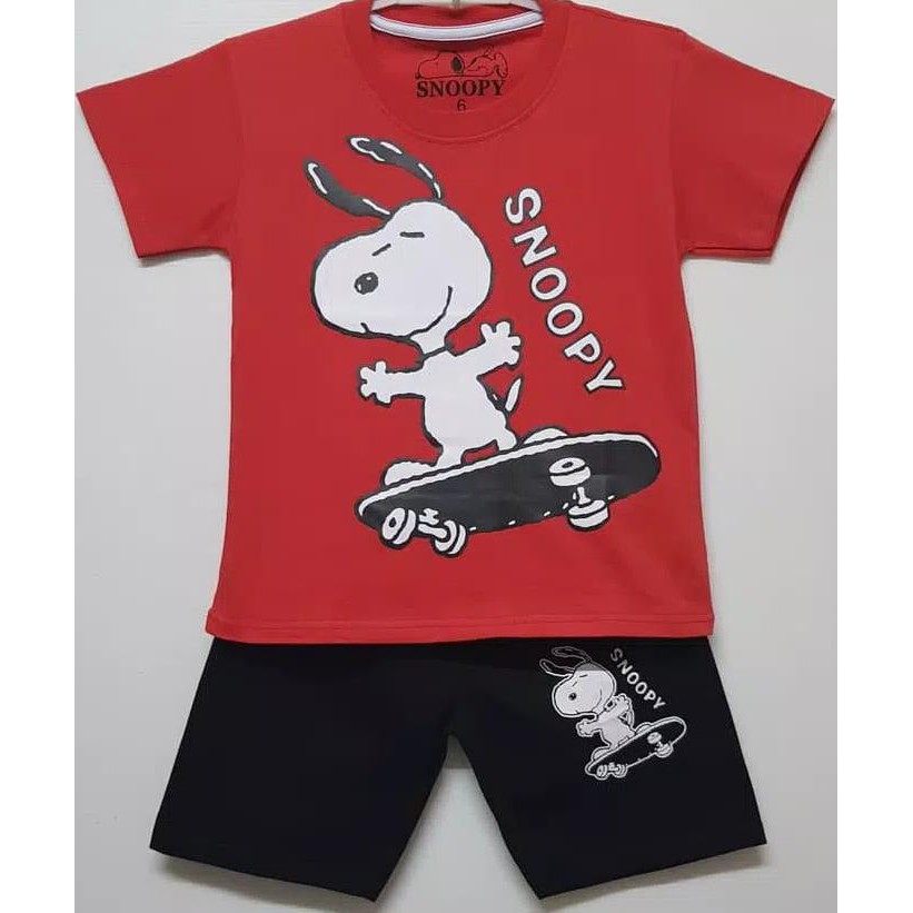 Bộ Đồ Trượt Patin In Hình Snoopy Dễ Thương Cho Bé Từ 1-6 Tuổi