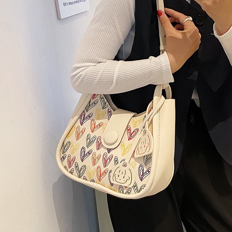 Túi đeo vai IELGY in họa tiết phong cách Hàn Quốc thời trang dành cho nữ