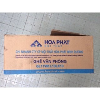 Ghế văn phòng lưng trung sử dụng lưới chịu lực chính hãng Hòa Phát  GL119M