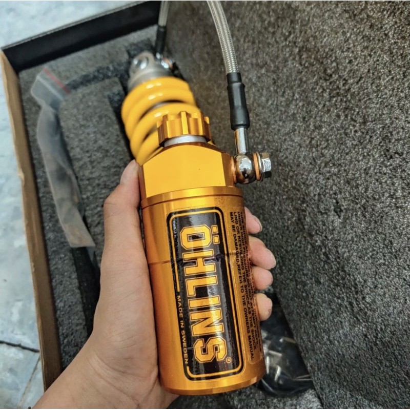 Phuộc nhún sau Ohlins bình dầu gắn cho Ex 135 và Ex 150