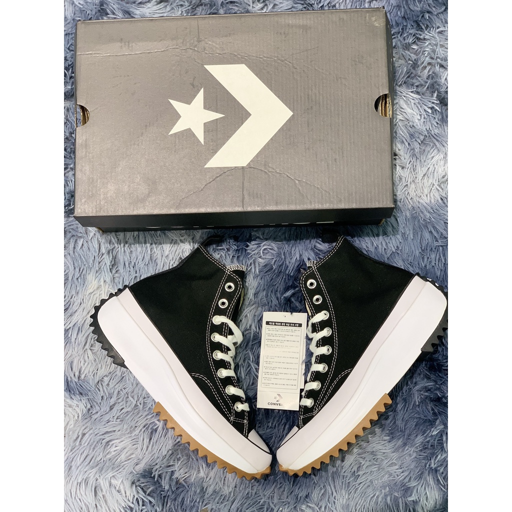 -Giày Sneaker Cao Cổ - Coverse Run Hike Star Black White