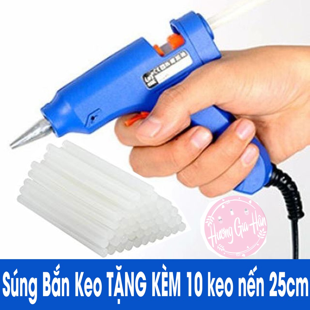 Súng Bắn Keo 20w TẶNG KÈM 10 Keo Nến Nhỏ Dài 25cm