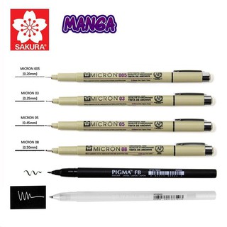 BỘ 6 CÂY BÚT VẼ MANGA SAKURA MICRON (SET MANGA) XSDK-M6