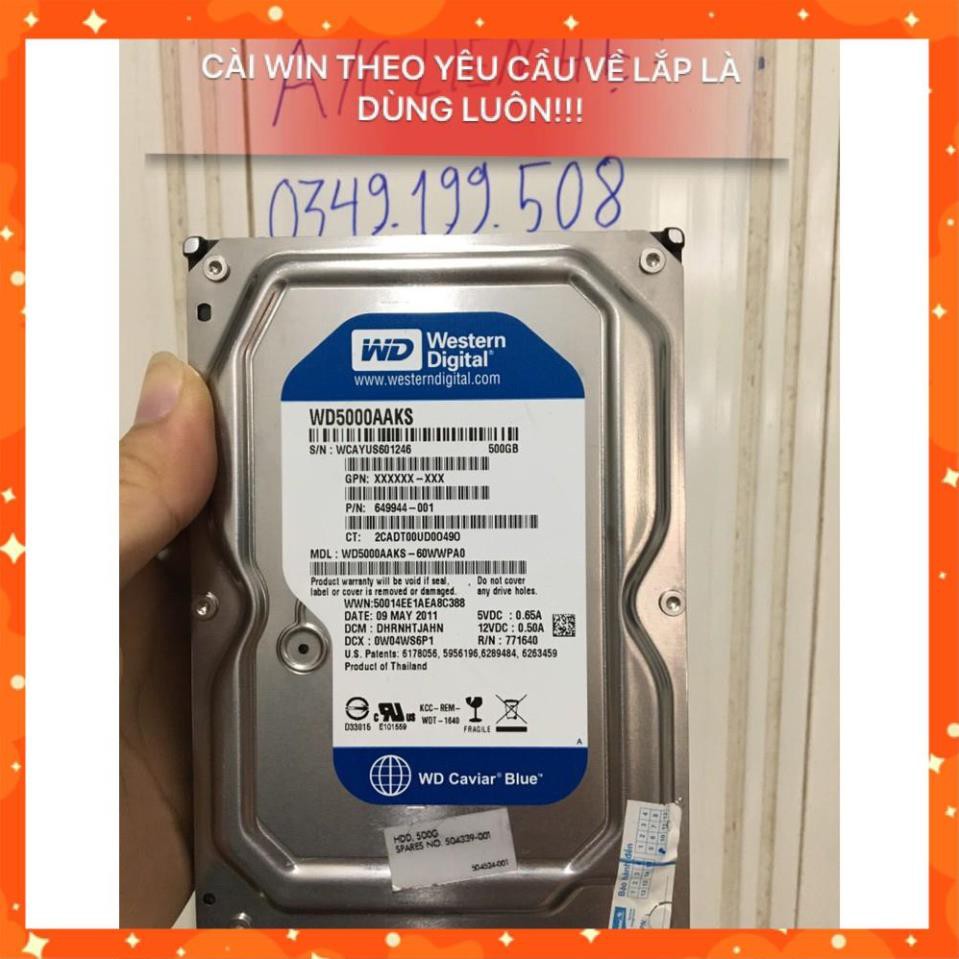 Ổ cứng Máy bàn Pc 500Gb các hãng sức khỏe good 100%