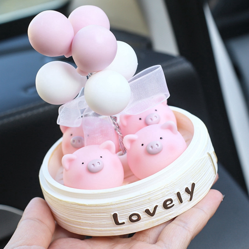 Bộ 5 Búp Bê Hình Chim Cánh Cụt / Thỏ / Chim Cánh Cụt Dễ Thương Trang Trí Bảng Điều Khiển Xe Hơi