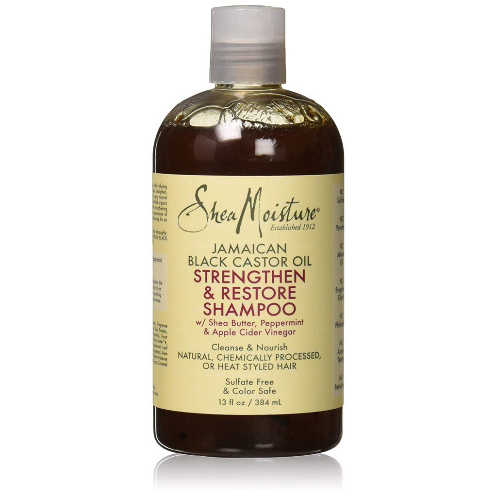 Set dầu gội xả Jamaican Black Castor Oil Strengthen &amp; Restore Shea moisture SheaMoisture - Hity Beauty