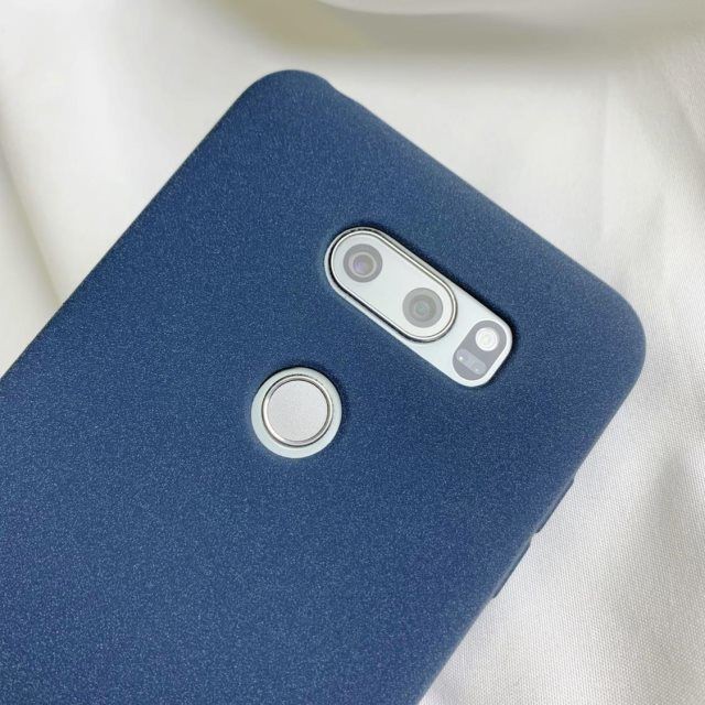 ◆pure blue LG v30/v35/v40/v50 mobile phone case g8 Set of g7 frosted g6 silicone soft all-inclusive anti-drop
