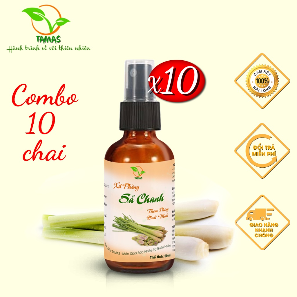 Combo 10 Chai Xịt Thơm Phòng Đuổi Muỗi 50ml