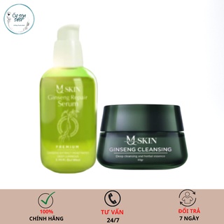 Combo thay da sâm vip không sưng và bột rữa mặt mq