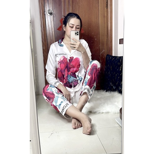 Đồ bộ pijama LỤA XƯỚC tay ngắn quần dài - tay dài quần dài hàng thiết kế QCCC