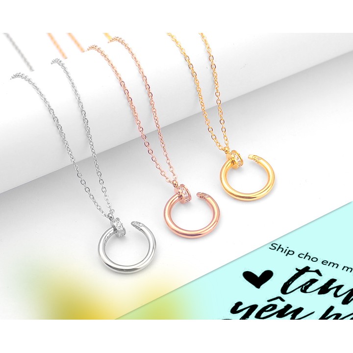 Dây chuyền nữ titan cao cấp hình cây đinh siêu đẹp, độc, lạ, bền màu, hợp thời trang, dễ phối đồ