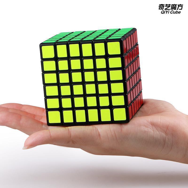 ✌Qiyi 6-order Rubik s Cube Qifan 6th-order mịn và cao cấp đồ chơi giáo dục dành cho trẻ em có màu rắn sản phẩm mới