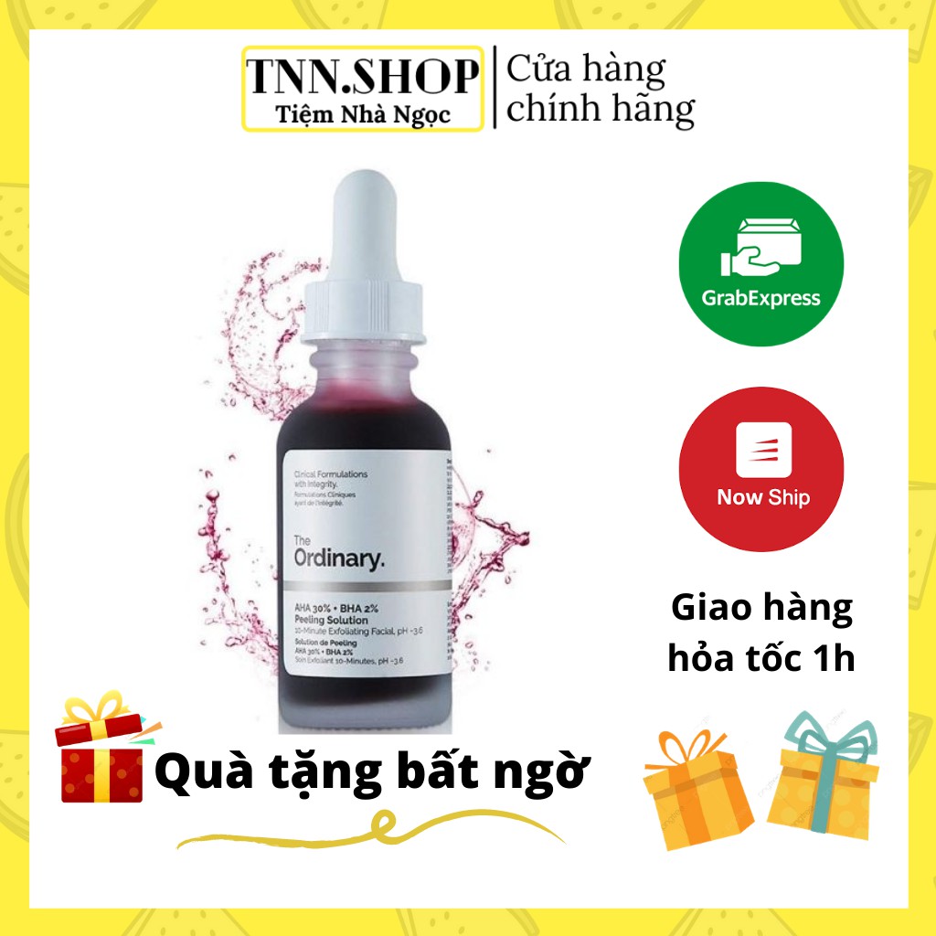Tẩy da chết hóa học chuyên sâu The Ordinary AHA 30% + BHA 2% Peeling solution - 30ml - Tiệm Nhà Ngọc
