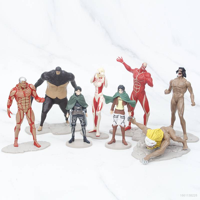 Set 8 Mô Hình Nhân Vật Trong Phim Attack On Titan