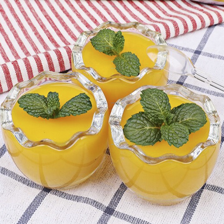 Hũ thủy tinh hình trứng làm sữa chua, bánh flan và caramen cho bé