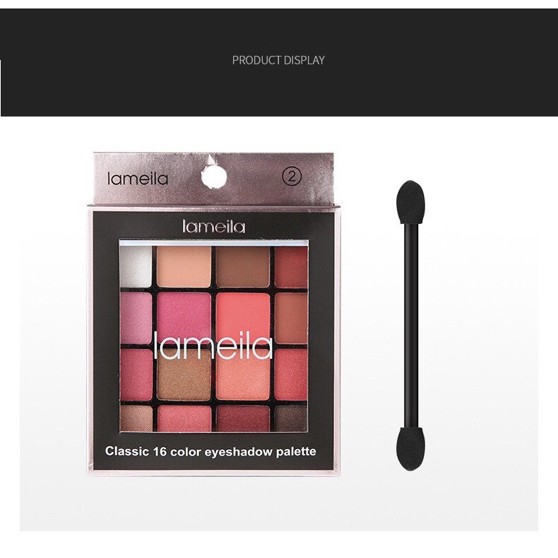 [FREE SHIP ĐƠN 50K] Bảng phấn mắt Lameila Classic 16 Color Eyeshadow Palette + tặng 1 gói giấy thấm dầu 50 miếng