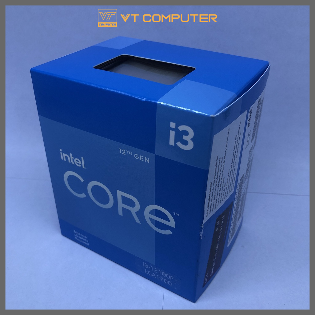 CPU Intel Core i3 12100F / 12100 (3.30 Up to 4.30GHz, 12M, 4 Cores 8 Threads) Full Box / Bảo Hành 36 Tháng