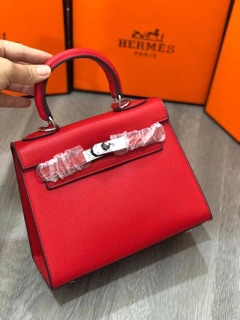 Túi HM size 20 dáng Cao tag Bạc