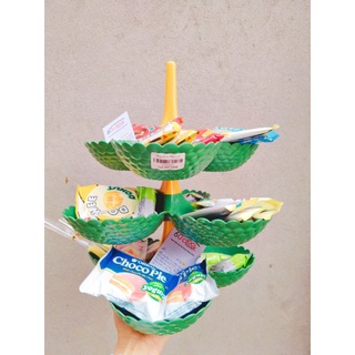 🧧🧧🧧 Khay đựng mứt Tết 3 tầng - bánh kẹo - đĩa 3 ô nhựa nhiều màu 🧧🧧🧧