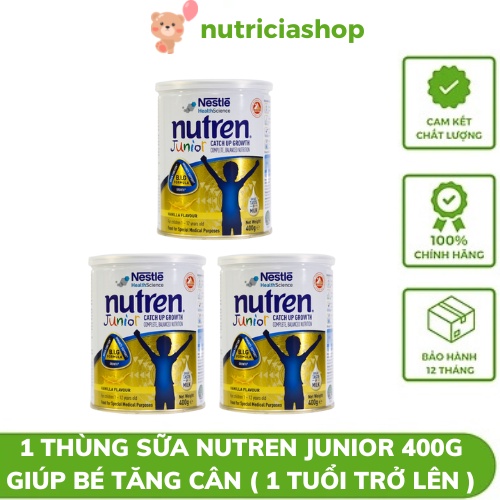 [Date 2024] Sỉ 1 thùng ( 12 hộp ) Sữa Nutren Junior hộp 400gr date xa