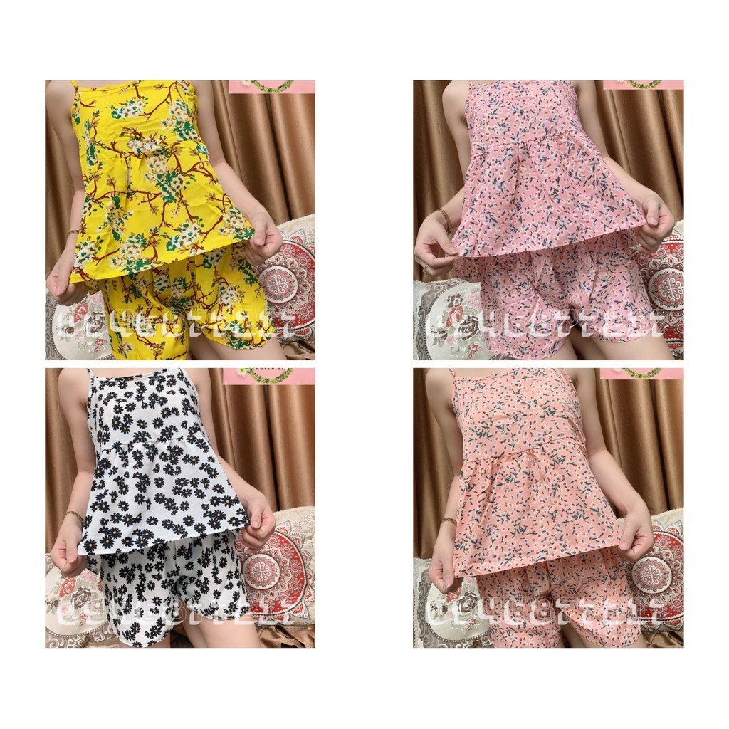 Đồ bộ nữ ngắn mặc nhà vải LỤA XỊN MỊN MÁT nhiều họa tiết freesize, mát mẻ, phù hợp mùa hè M4 | BigBuy360 - bigbuy360.vn