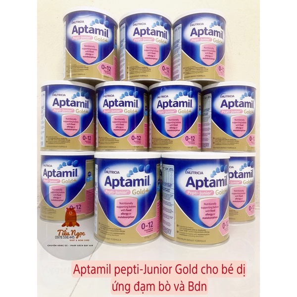 ✈️Sữa Aptamil Pepti Junior Gold Úc cho bé dị ứng đạm sữa bò 450gr