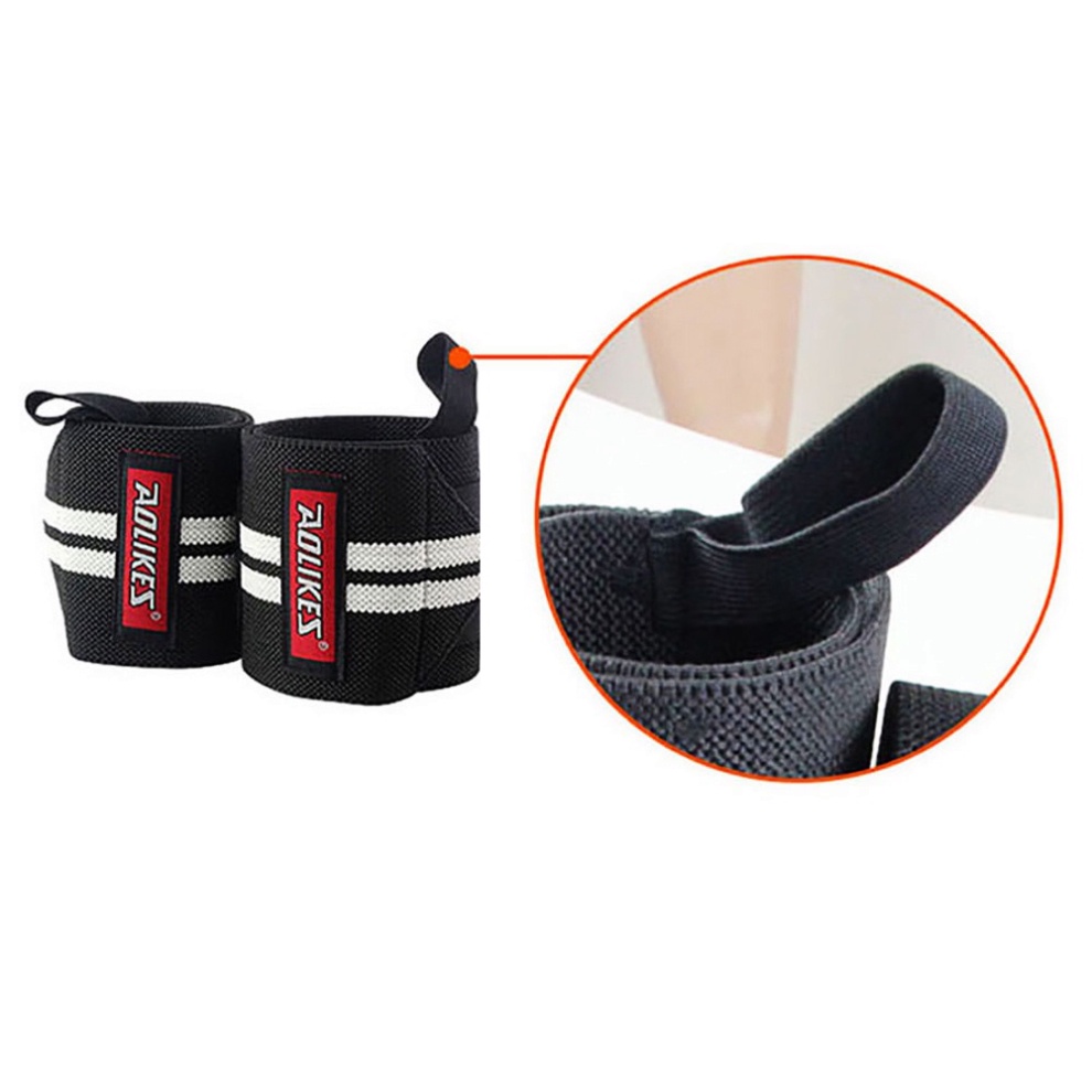 Quấn cổ tay Aolikes tập gym mẫu 2 vạch AL 1538